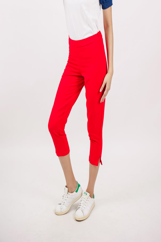 WP - DJAMILA Crop pants garterized waistband with side zipper