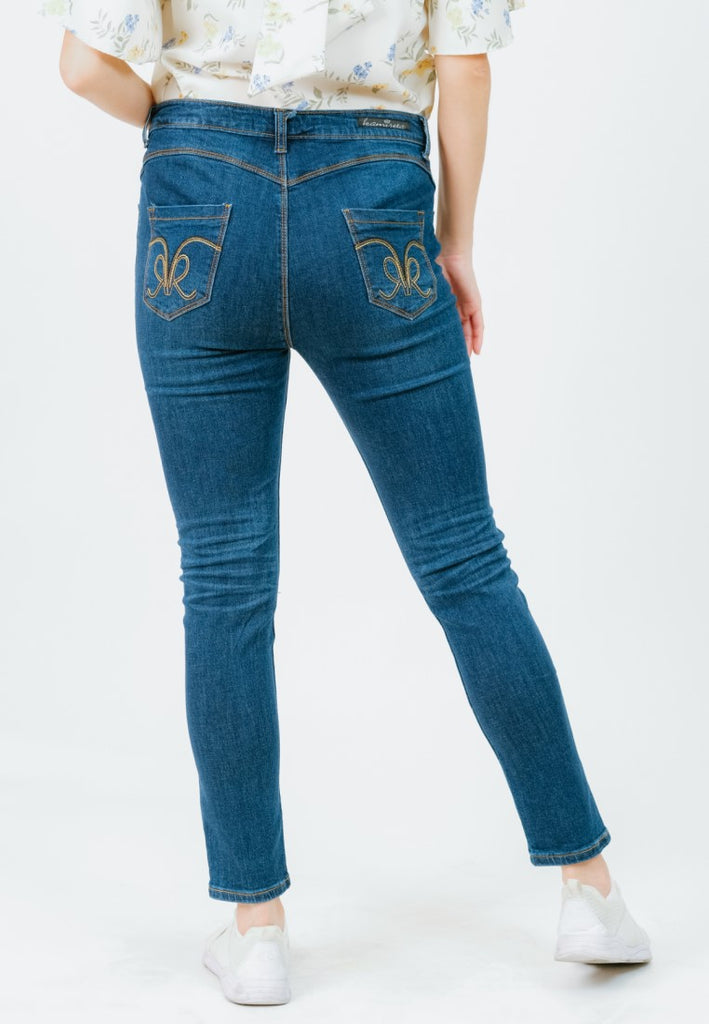 5- Pocket Skinny Jeans With Back