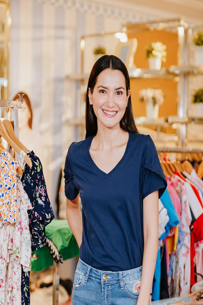 WT - KALEA V-neckline with tulip sleeves
