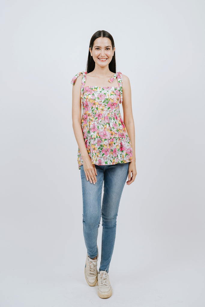 WB - SUZETTE Sleeveless printed blouse